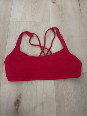 lululemon athletica Red Strappy Sports Bra